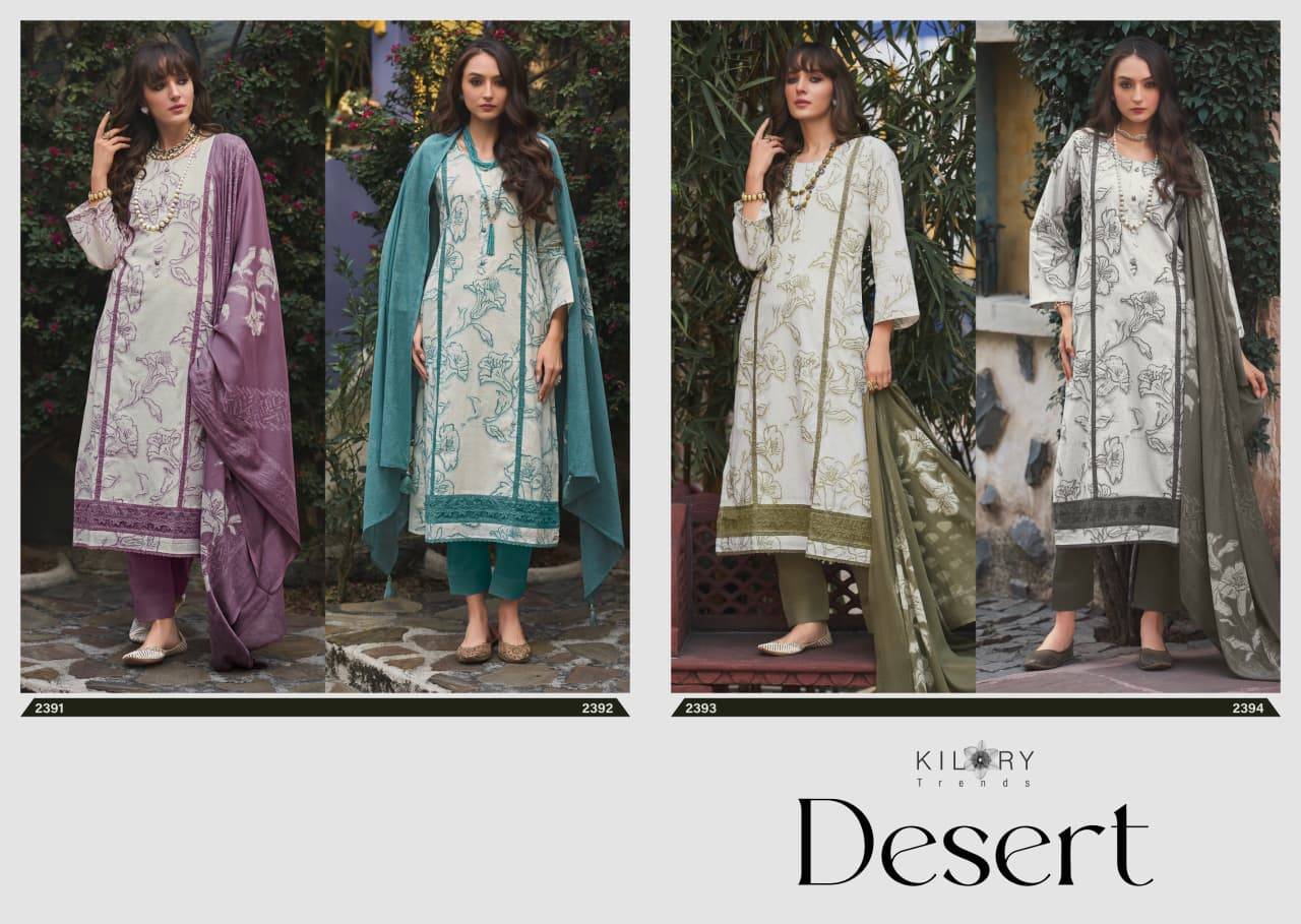 DESERT By KILORY TRENDS 2391 To 2394 Series Stylish Beautiful Colourful PURE LAWN COTTON Dresses At Wholesale Price